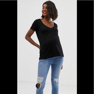 ASOS black maternity t-shirt